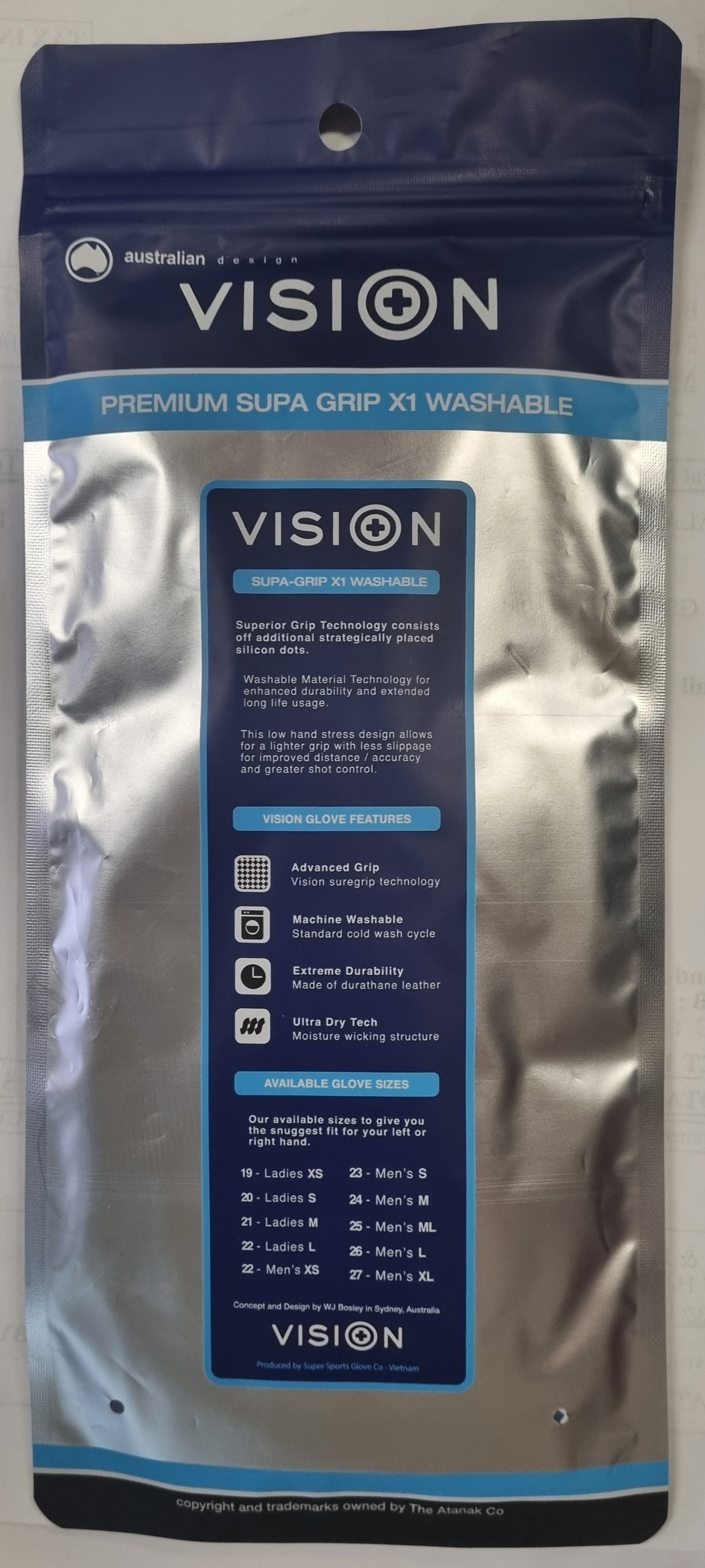 Vision Premium Supa Grip X1 Washable Glove