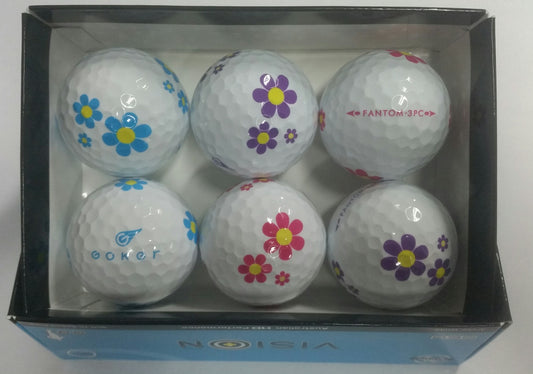 Vision Goker DAISY Golf Balls 6 Pack